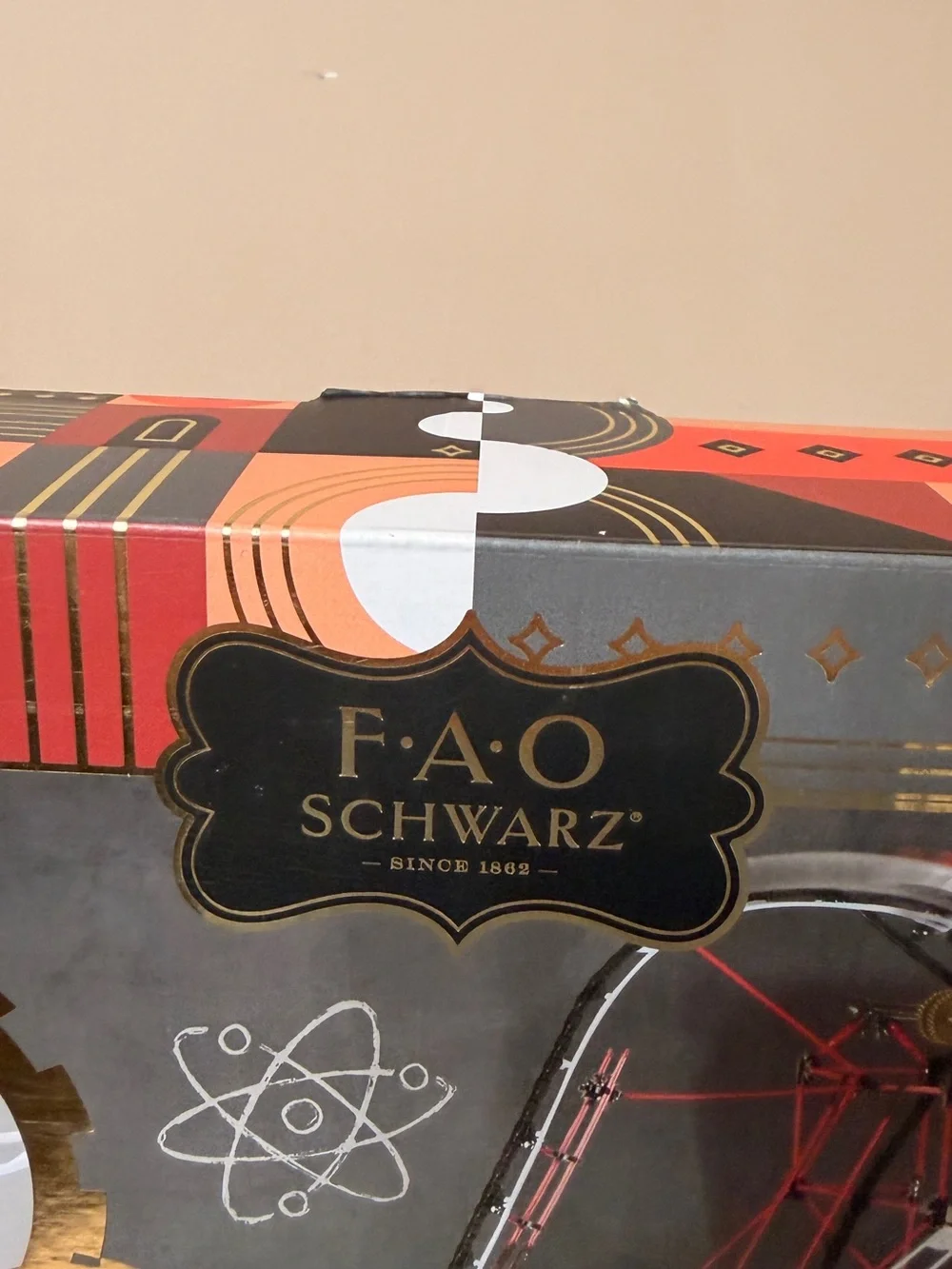 New FAO Schwarz Build-A-Coaster Roller Coaster Kit - Red, Black, Gold